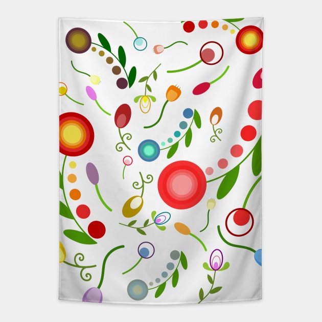 Floral pattern Tapestry by hedehede