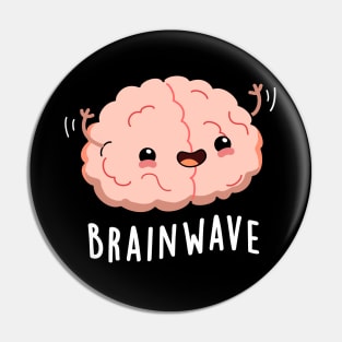 Brain Wave Cute Anatomy Pun Pin