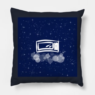 microwave oven, kitchen appliances, food preparation, technology, light, universe, cosmos, galaxy, shine, concept Pillow