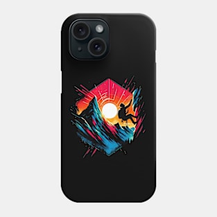 Mountain Climber Hexagon Design Phone Case