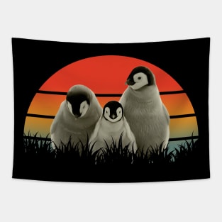 Feathered Frost Fiesta Penguin Dreams, Stylish Tee for Wildlife Devotees Tapestry