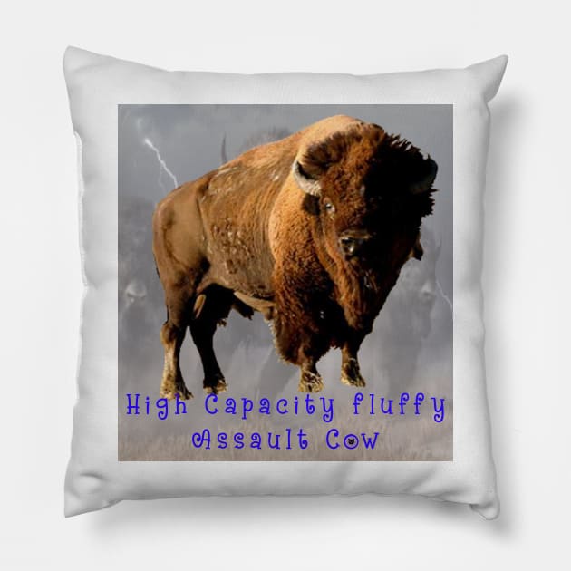 Bison - High Capacity Fluffy Assault Cow Pillow by TanoshiiNeko