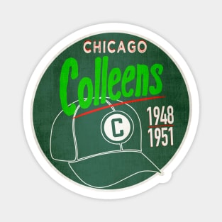 Chicago Colleens • AAGPBL Hat • Chicago, Illinois Magnet