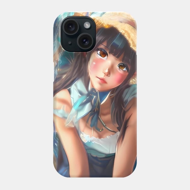 Beautiful anime girl Mea Otogi Phone Case by Yuri Ilyin