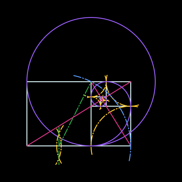 Fibonacci Spiral by Aunt Choppy