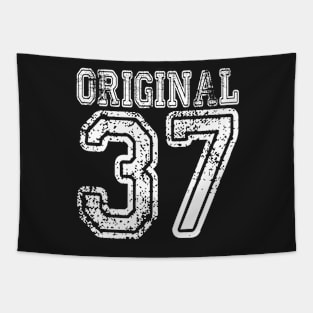 Original 37 2037 1937 T-shirt Birthday Gift Age Year Old Boy Girl Cute Funny Man Woman Jersey Style Tapestry