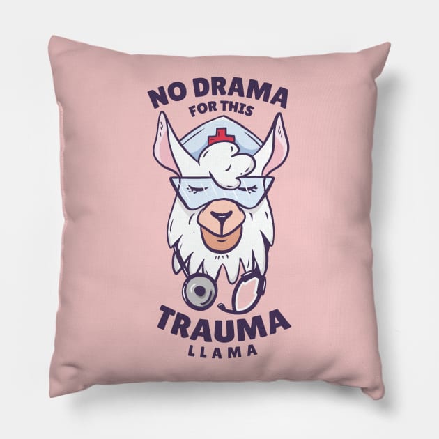 NO DRAMA NURSE LLAMA Pillow by Bombastik