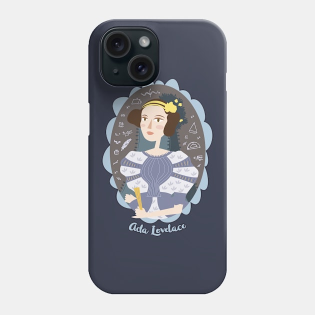 Women of Science: Ada Lovelace Phone Case by Plan8