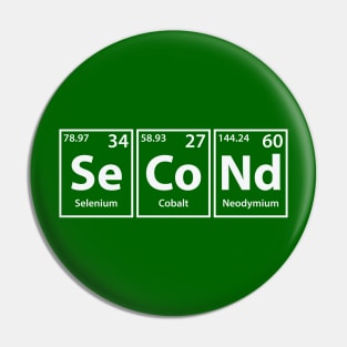 Second (Se-Co-Nd) Periodic Elements Spelling Pin