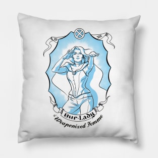 Our Lady of Weaponized Femme Pillow