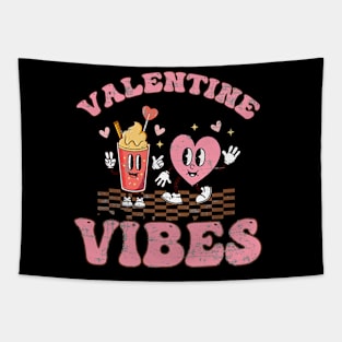 Groovy Checkered Valentine Vibes Valentines Day Girls Womens Tapestry