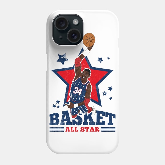 Olajuwon Basketball The Dream Houston 34 All Star Phone Case by TEEWEB