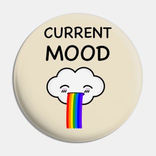 Cool Rainbow Cloud T-Shirt Pin