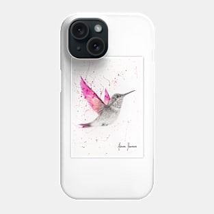 Magenta Rose Bird Phone Case