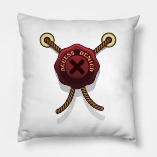 access denied prohibition seal Pillow