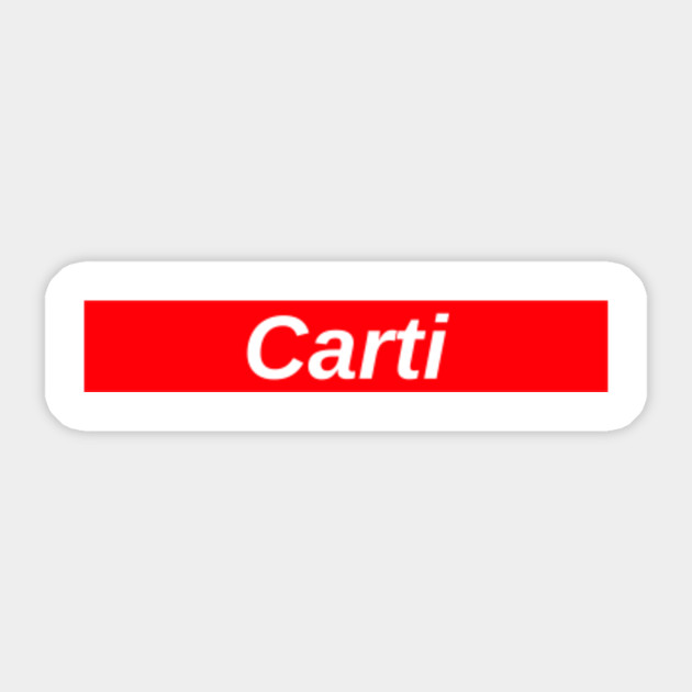 Carti Red Box Logo Playboi Carti Sticker Teepublic