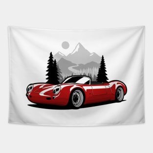 Red 550 Spyder Vintage Tapestry