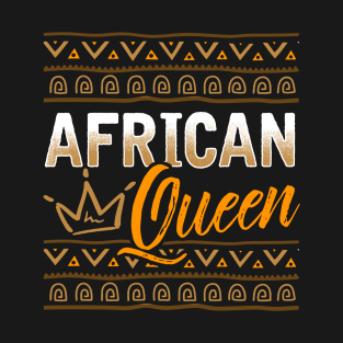 African Queen Black Pride Design T-Shirt