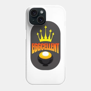 eggcellent egg king themed graphic design by ironpalette Phone Case