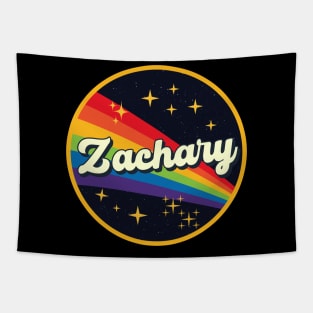 Zachary // Rainbow In Space Vintage Style Tapestry