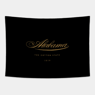 Alabama Calligraphic Lettering Tapestry