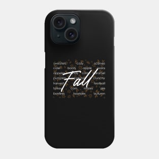 Funny Fall Words Autumn Thanksgiving Fall Graphic Thankful Phone Case