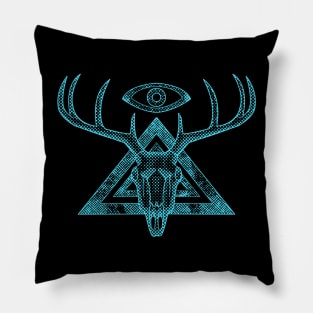 Illuminati Deer Skull Pillow