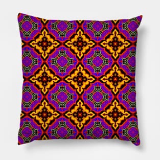 Moroccan arabic oriental tile pattern Pillow