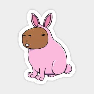 Capybara Bunny Costume Magnet