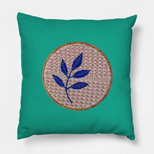 Blue Leaf Pillow