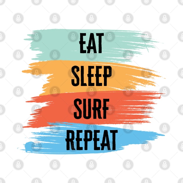 Eat, Sleep, Surf, Repeat by HassibDesign