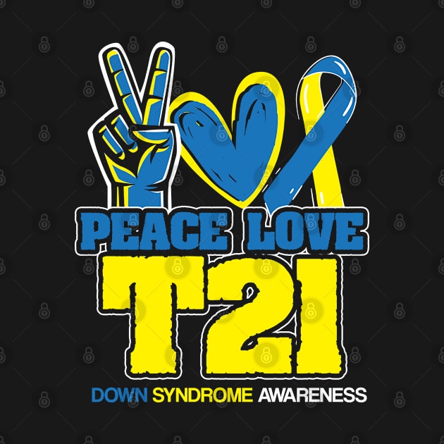 peace lover t21 down syndrome by ShirtsShirtsndmoreShirts