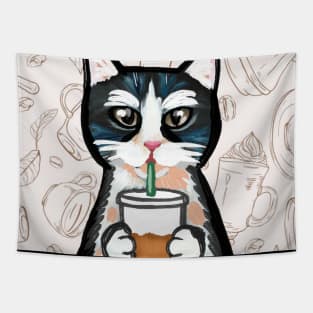 Cat Coffee Tapestry