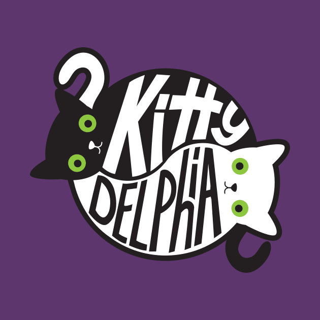 Kittydelphia Yin Yang Cats (Color) by oliveandrye