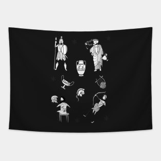 Greek Myth Comix - The Gods Sticker Pack 3 Tapestry