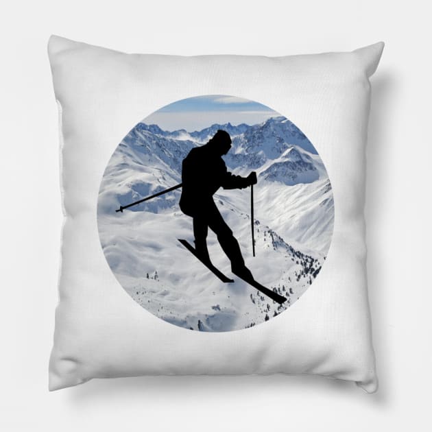 Skiing Pillow by Pipa's design