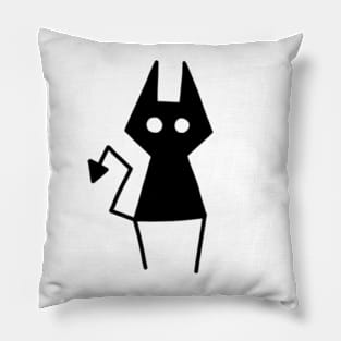 Little Demon Silhouette Pillow