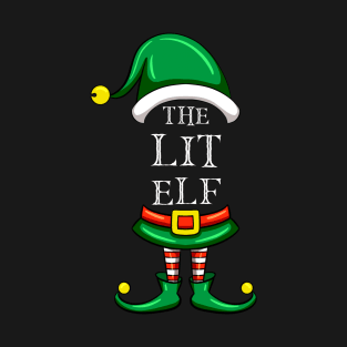 The Lit Elf Matching Family Christmas Pajama T-Shirt