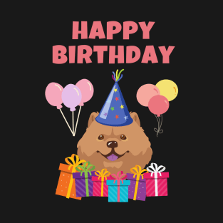 Happy birthday chow chow dog T-Shirt