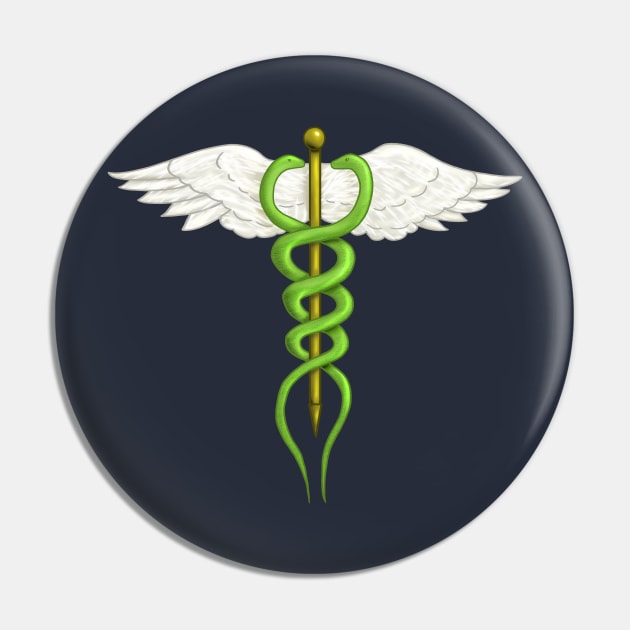 Caduceus Pin by Kristal Stittle