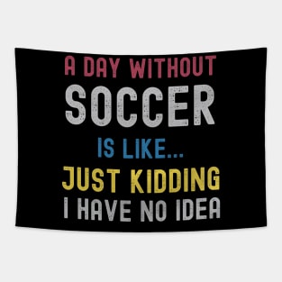 A Day Without Soccer Is Like Just Kidding I Have No Idea Tapestry