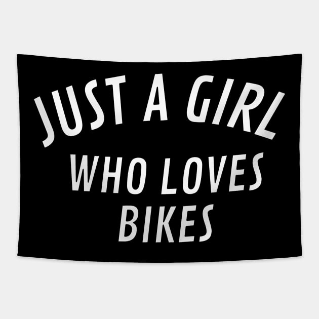 Just a Girl Who Love Bikes Tapestry by Craft With Me