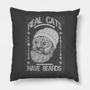 ALL CATS HAVE BEARD BW Pillow