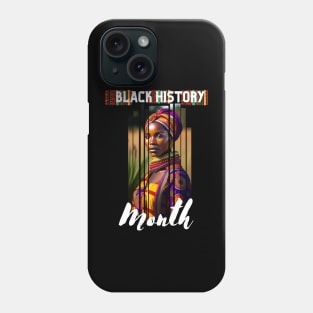 Black history month cute graphic design artwork Phone Case