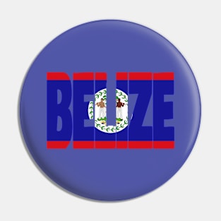 Belize flag stencil Pin