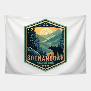 Shenandoah National Park Vintage WPA Style Outdoor Badge Tapestry