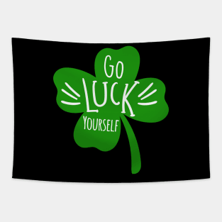 Funny Go Luck Yourself St Patricks Day Lucky Clover Shamrock Tapestry