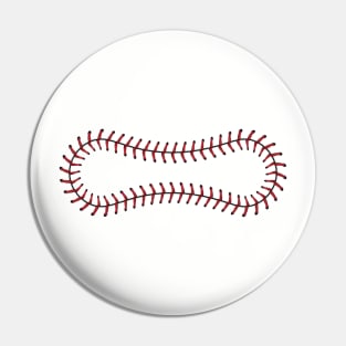 Red Baseball Lace Pin