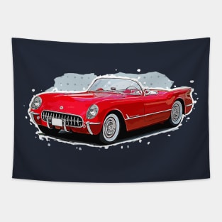 Retro American Classic 1953 Corvette Tapestry