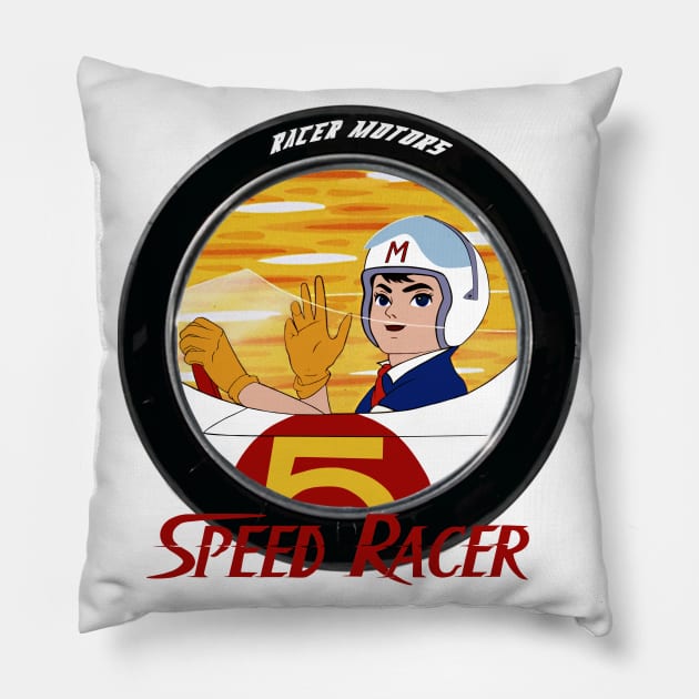 Speed Wave - Red Font Pillow by DistractedGeek